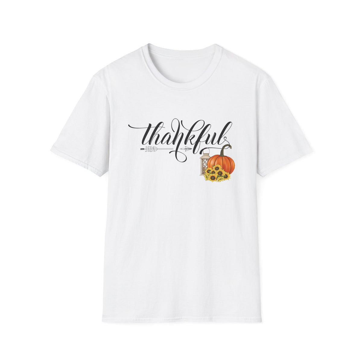Thankful Pumpkin T-Shirt — Autumn Thanksgiving Tee