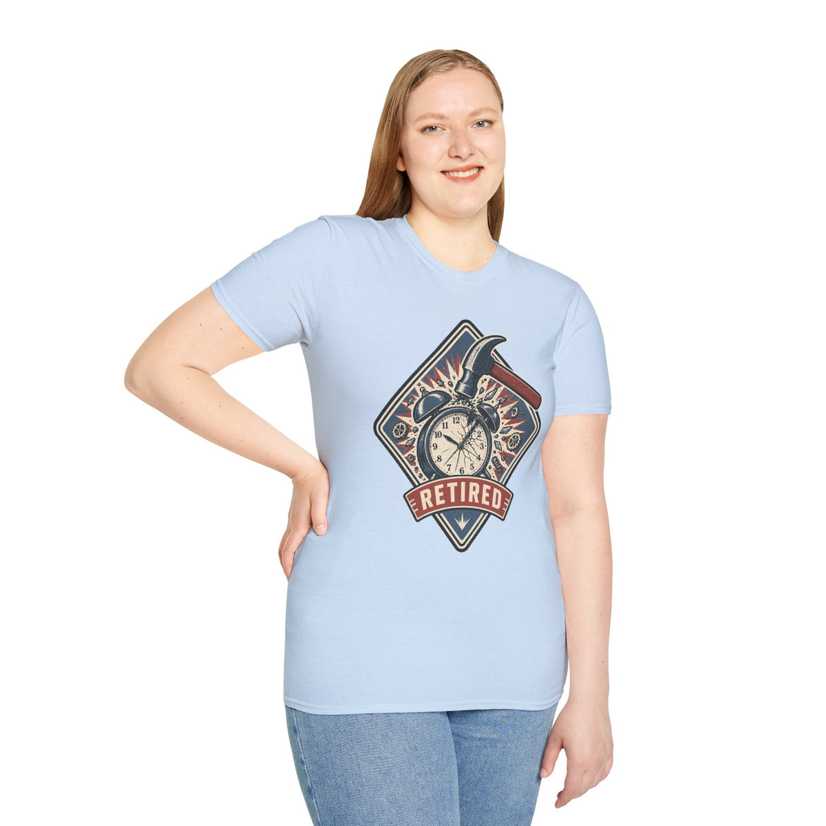 Retro Retired Service Station Tee - Funny Sarcastic Unisex Graphic T-Shirt