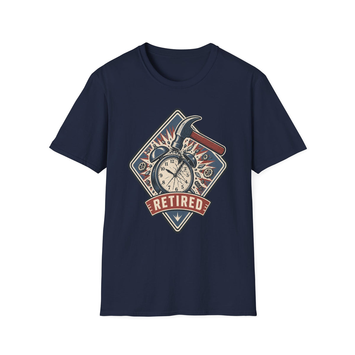Retro Retired Service Station Tee - Funny Sarcastic Unisex Graphic T-Shirt