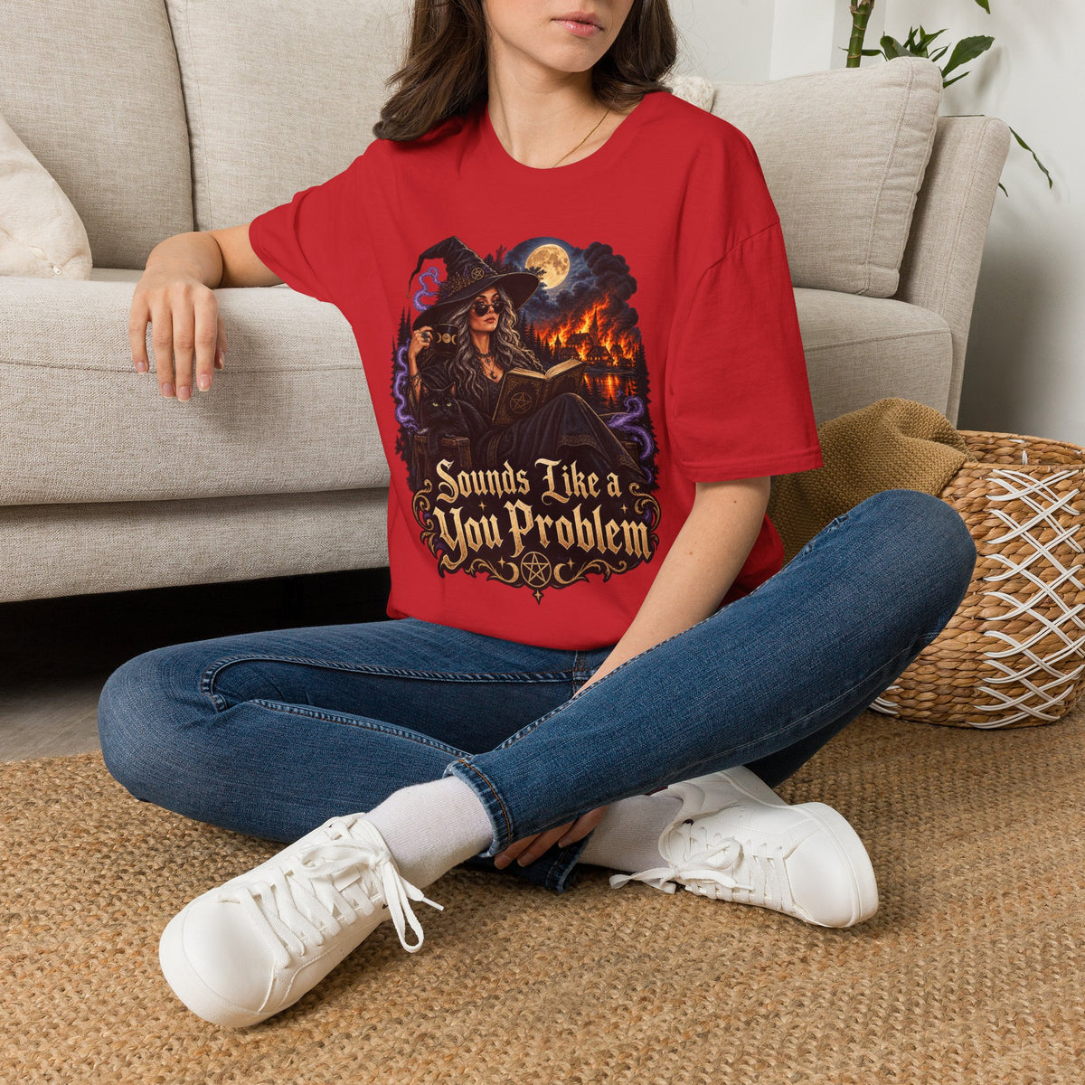 Witchy Graphic T-Shirt — 'Sounds Like a You Problem' Halloween Tee