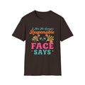 Funny Cat T-Shirt — "My Face Says I'm Not Responsible" Graphic Tee