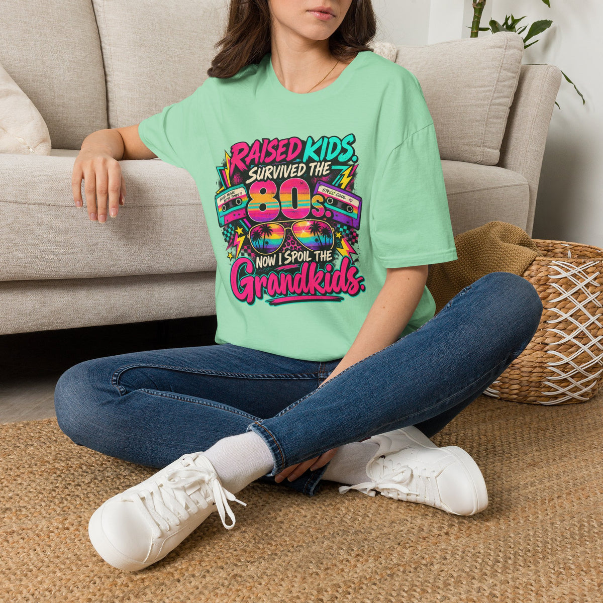 Raised Kids Survived the 80s - Grandkids T-Shirt