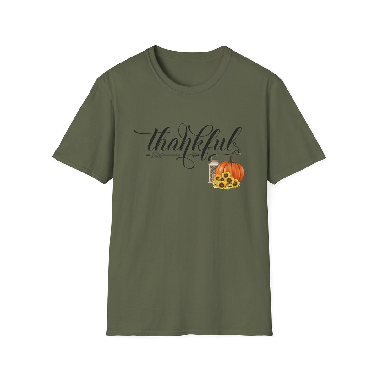 Thankful Pumpkin T-Shirt — Autumn Thanksgiving Tee