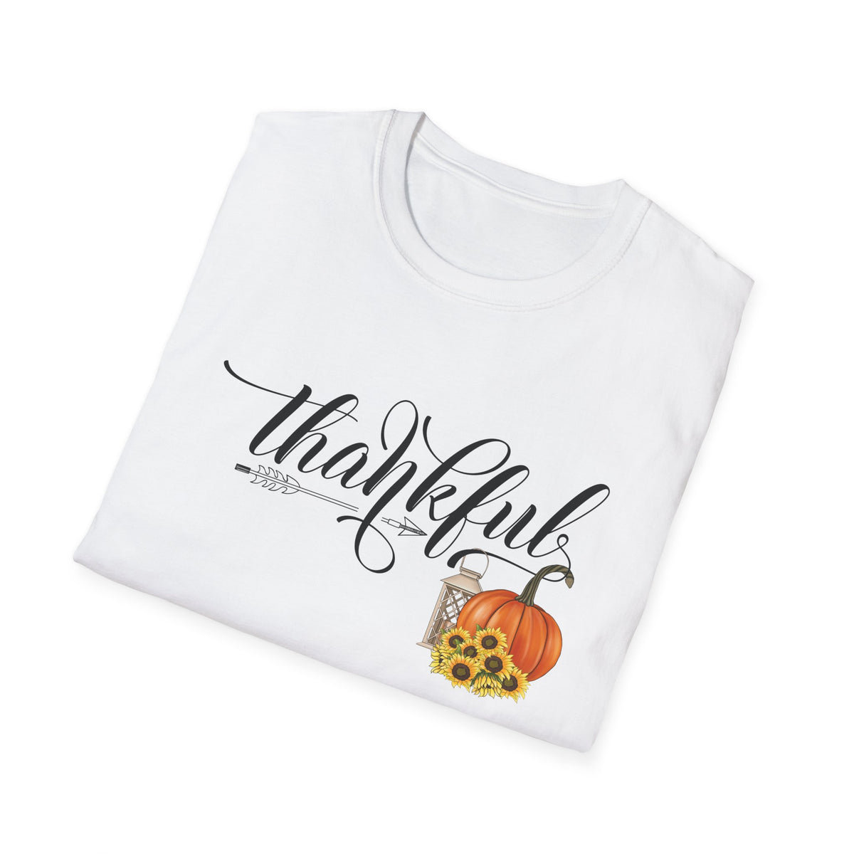 Thankful Pumpkin T-Shirt — Autumn Thanksgiving Tee