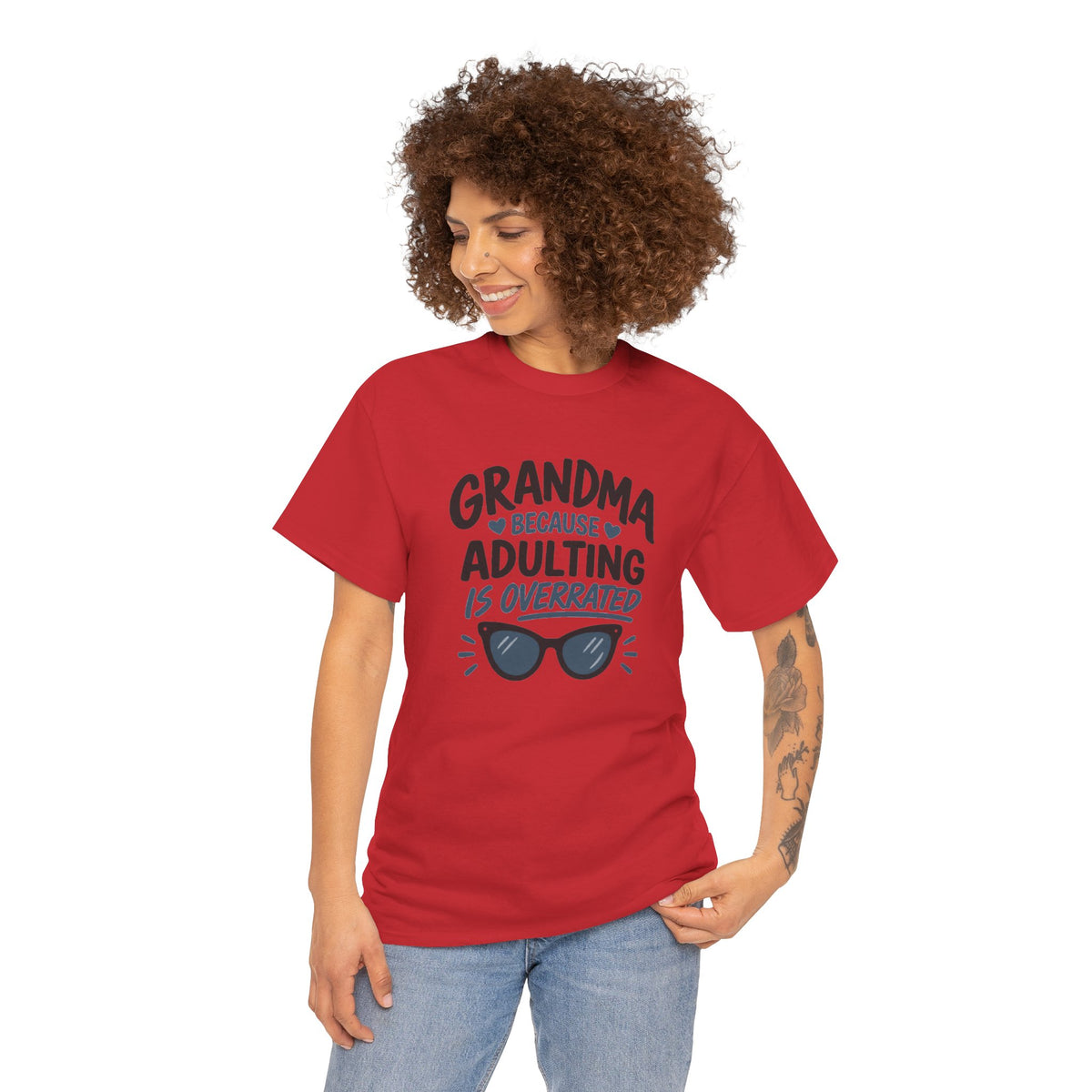 Grandma Adulting Is Overrated Graphic Tee - Funny Sarcastic T-Shirt