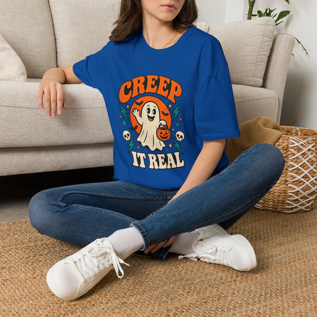 Creep It Real Retro Halloween Tee - Sarcastic Unisex Graphic T-Shirt