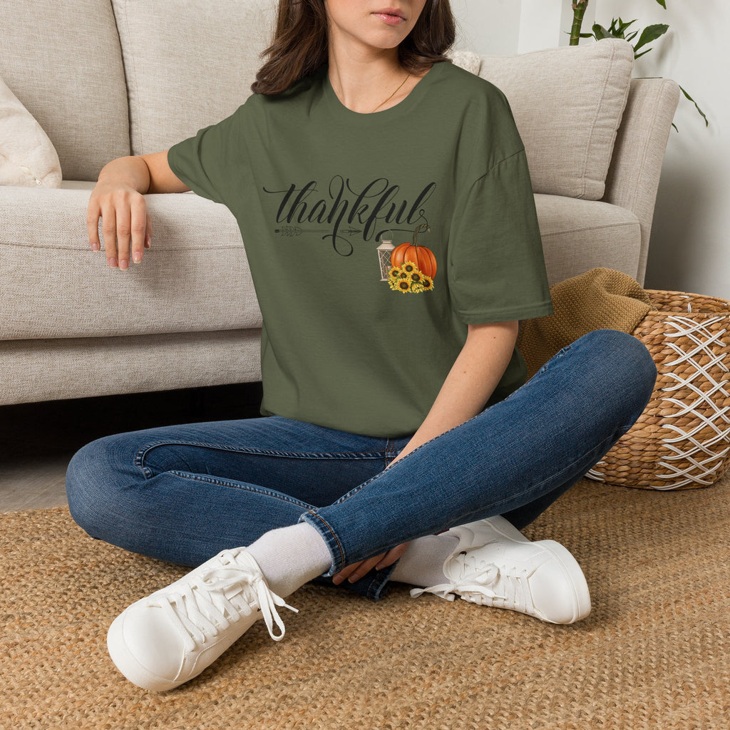 Thankful Pumpkin T-Shirt — Autumn Thanksgiving Tee