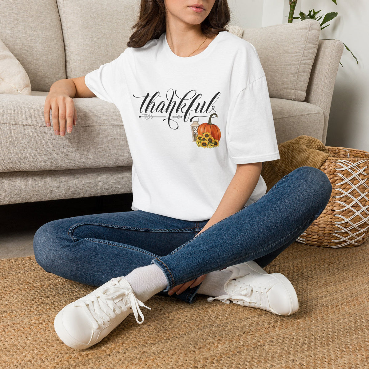 Thankful Pumpkin T-Shirt — Autumn Thanksgiving Tee