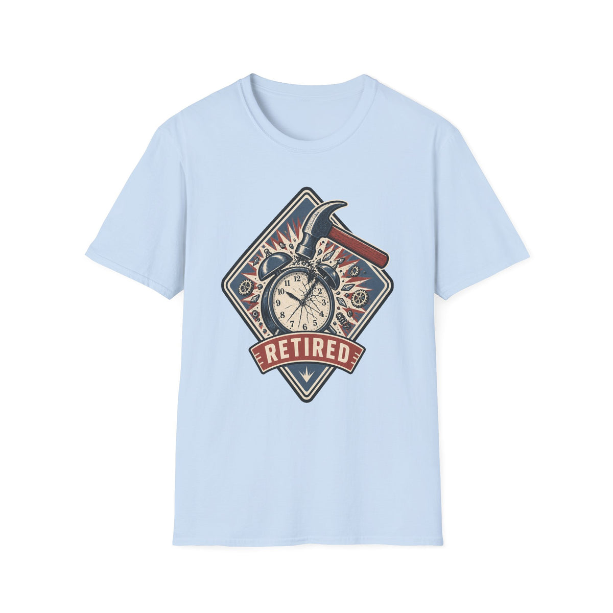 Retro Retired Service Station Tee - Funny Sarcastic Unisex Graphic T-Shirt