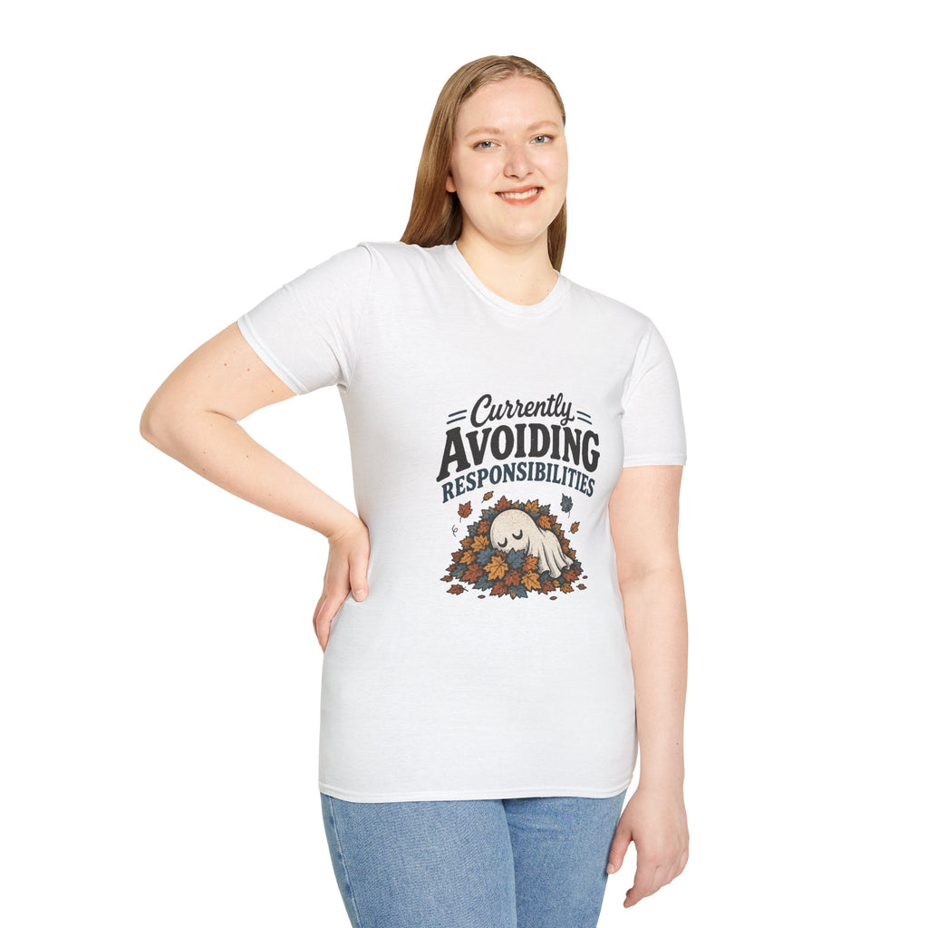 Avoiding Responsibilities Ghost T-Shirt - Funny Sarcastic Unisex Tee