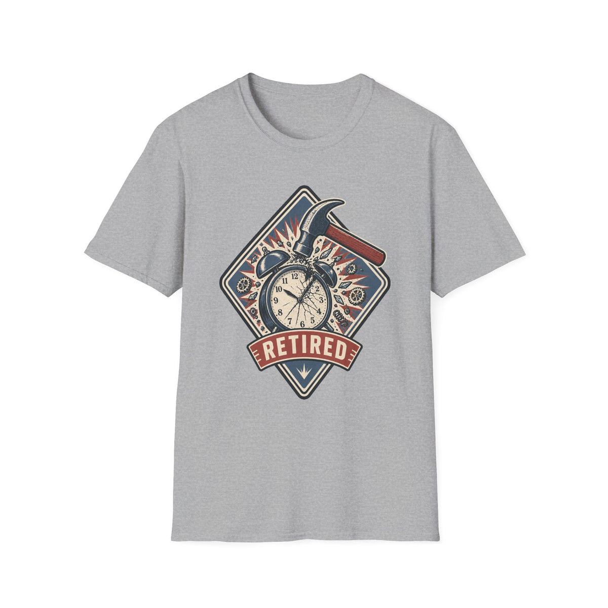 Retro Retired Service Station Tee - Funny Sarcastic Unisex Graphic T-Shirt