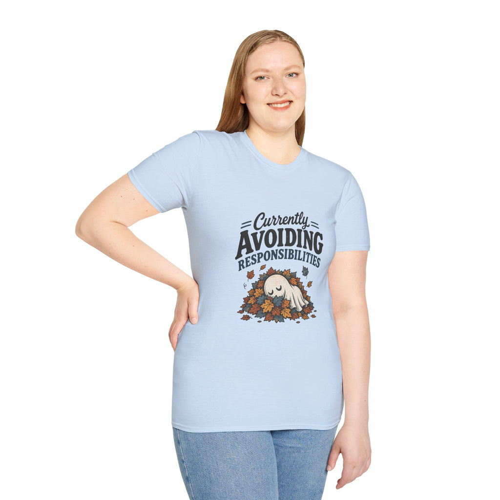 Avoiding Responsibilities Ghost T-Shirt - Funny Sarcastic Unisex Tee