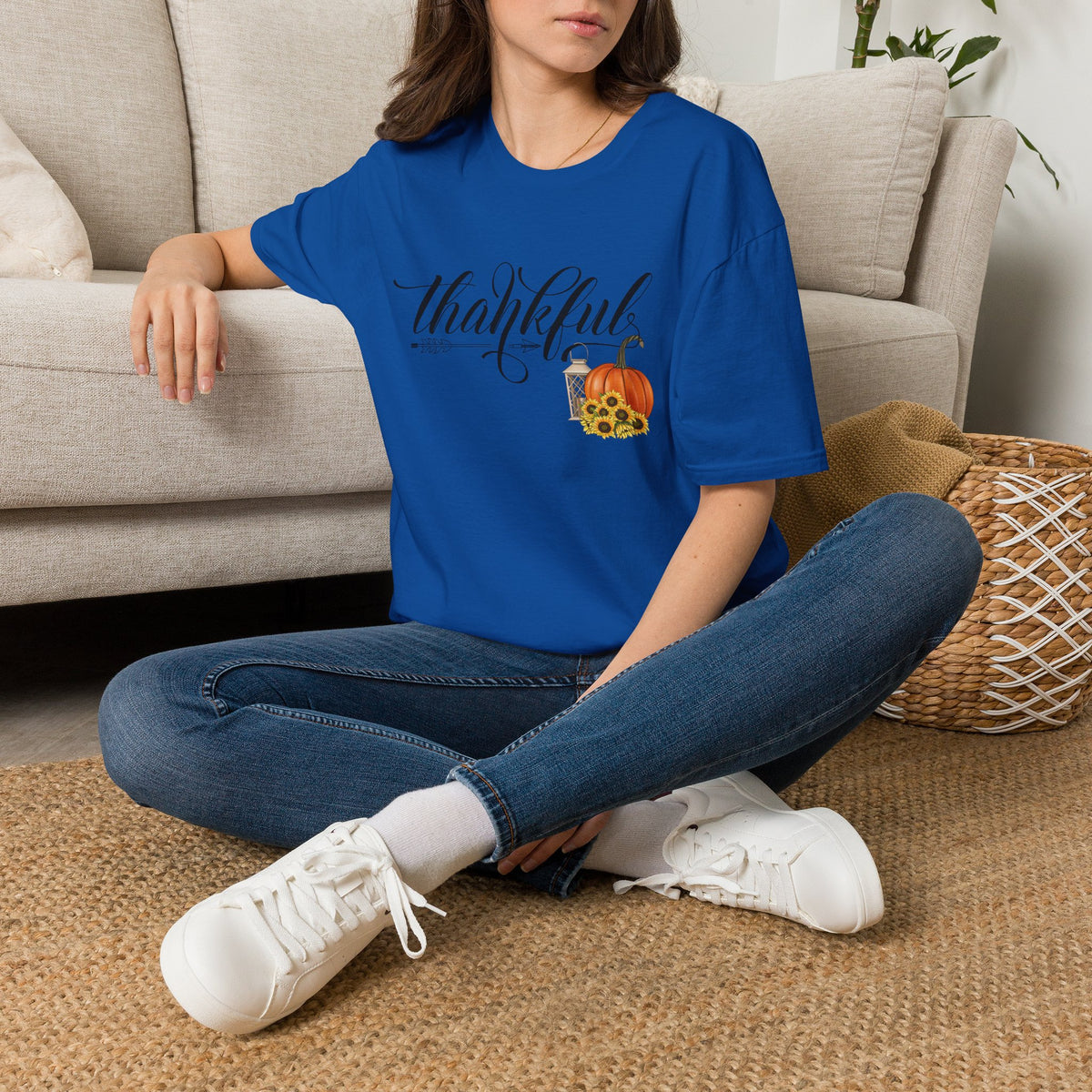 Thankful Pumpkin T-Shirt — Autumn Thanksgiving Tee