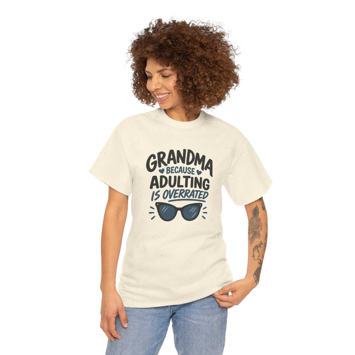 Grandma Adulting Is Overrated Graphic Tee - Funny Sarcastic T-Shirt