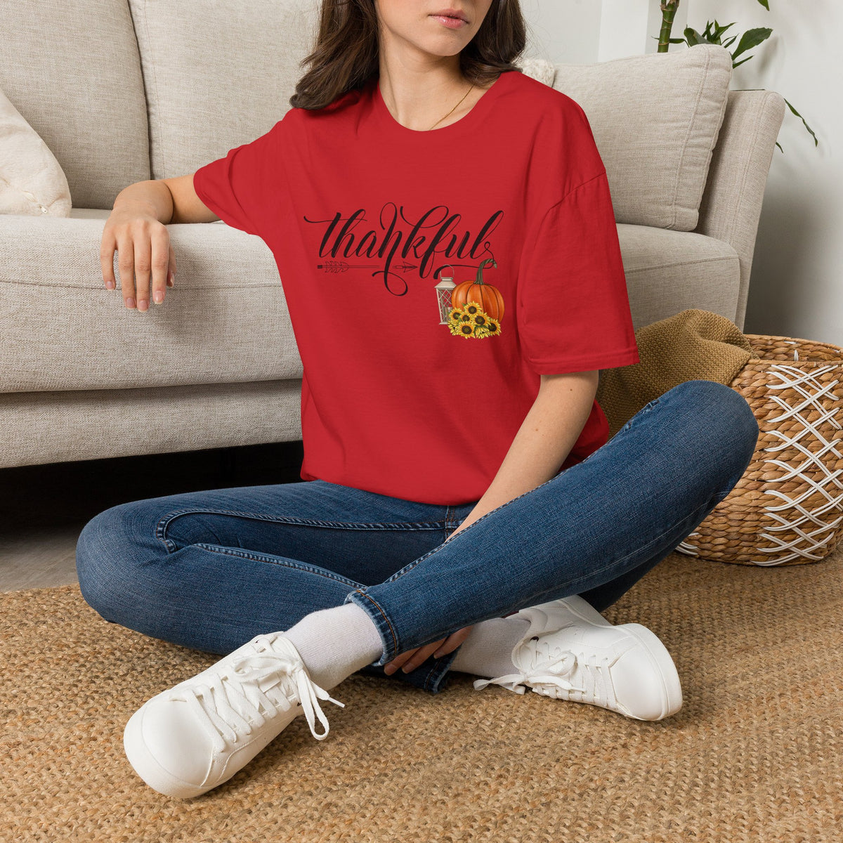 Thankful Pumpkin T-Shirt — Autumn Thanksgiving Tee