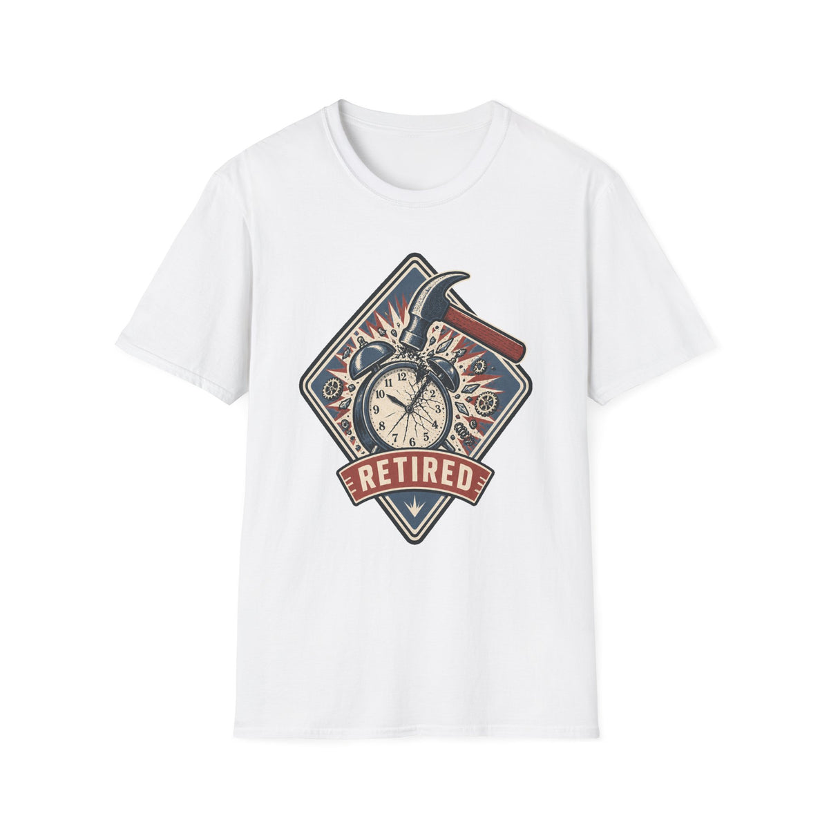 Retro Retired Service Station Tee - Funny Sarcastic Unisex Graphic T-Shirt