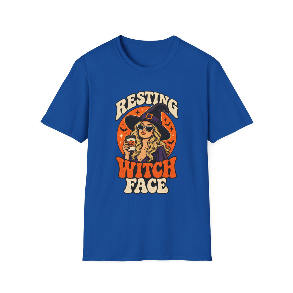 Resting Witch Face Retro Halloween Tee - Sarcastic Unisex T-Shirt