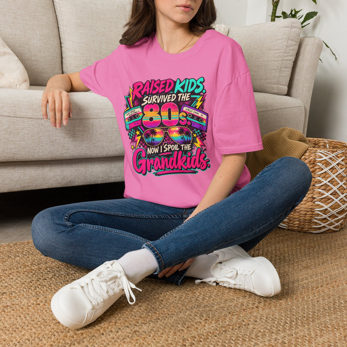 Raised Kids Survived the 80s - Grandkids T-Shirt