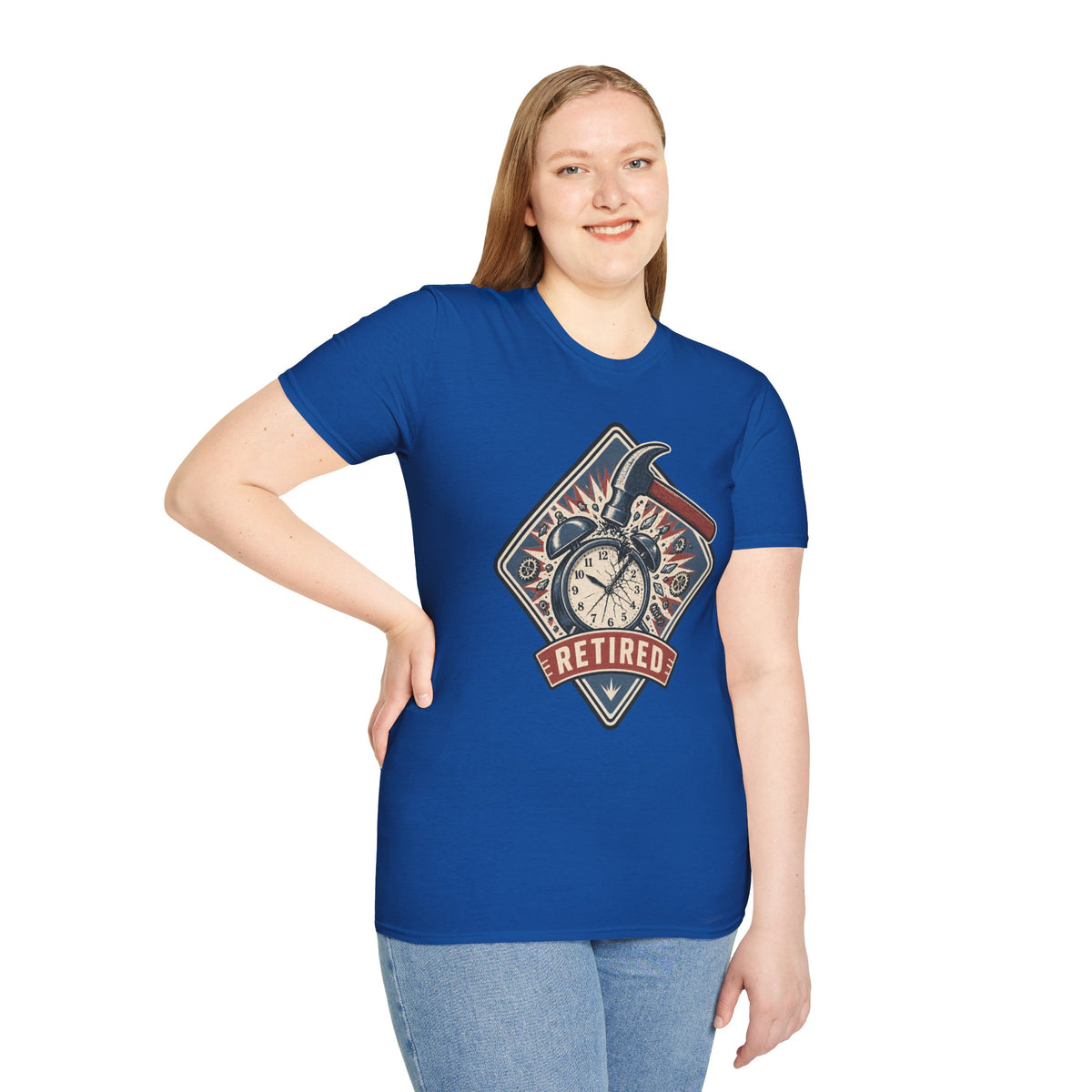 Retro Retired Service Station Tee - Funny Sarcastic Unisex Graphic T-Shirt