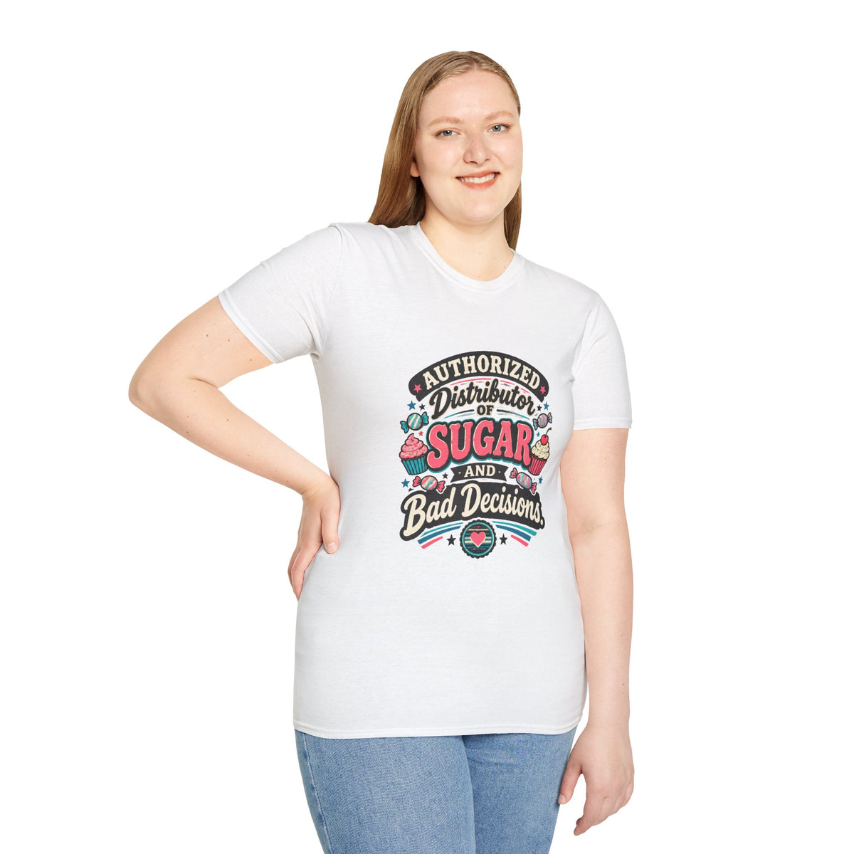 Sugar and Bad Decisions Vintage Graphic Tee - Sarcastic Unisex T-Shirt