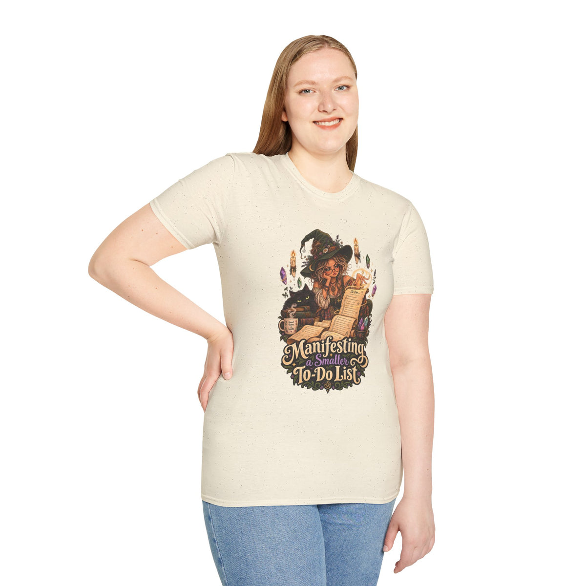 Witchy Manifesting T-Shirt – “Manifesting a Small(er) To-Do List” Graphic Tee