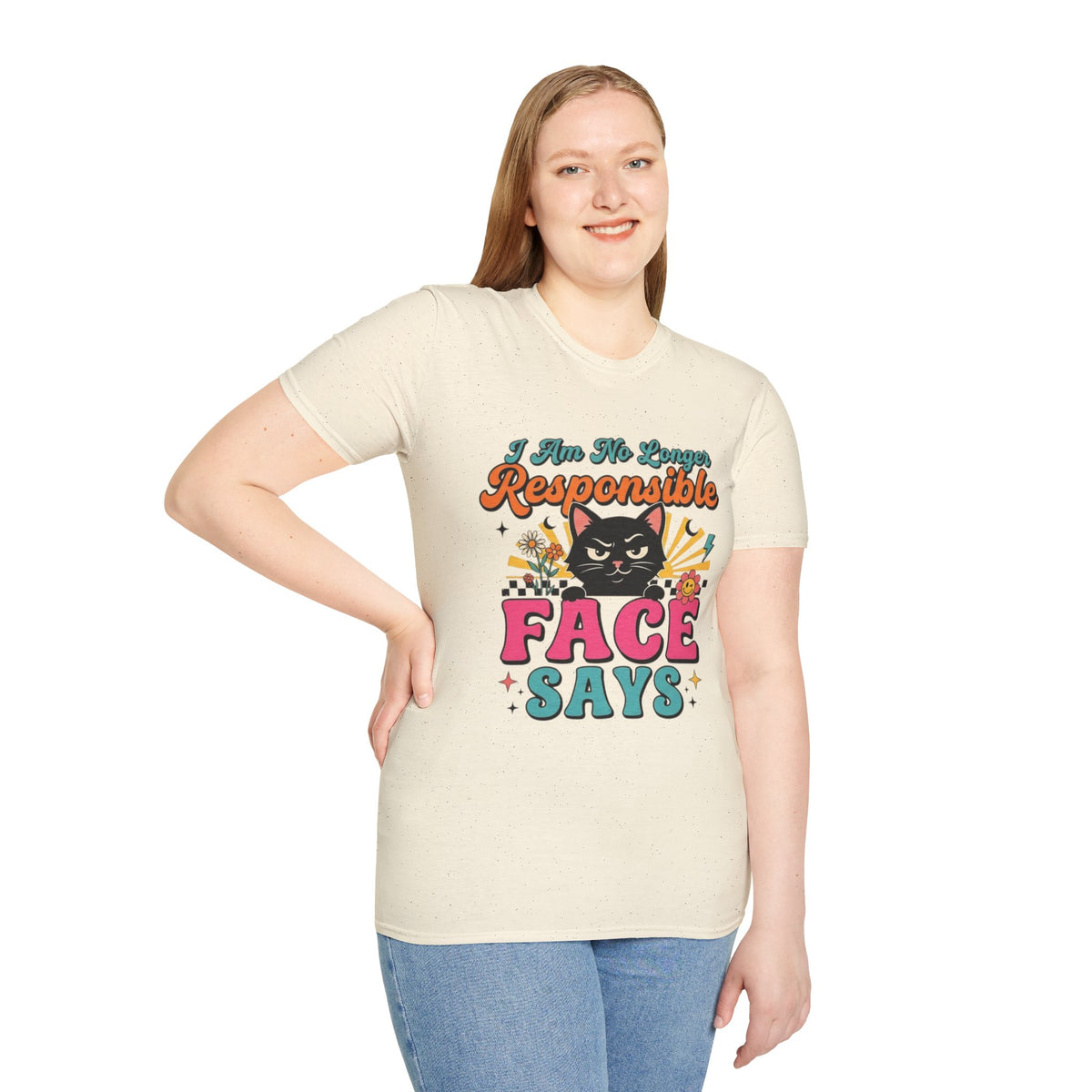 Funny Cat T-Shirt — "My Face Says I'm Not Responsible" Graphic Tee