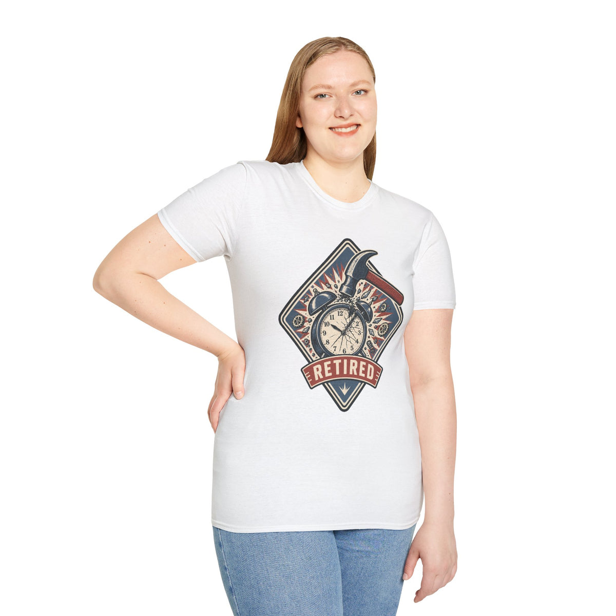 Retro Retired Service Station Tee - Funny Sarcastic Unisex Graphic T-Shirt