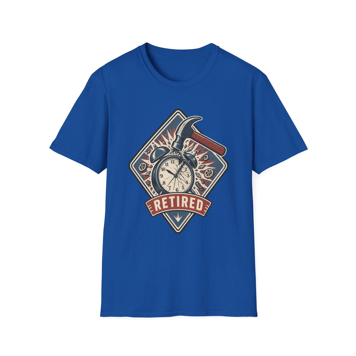 Retro Retired Service Station Tee - Funny Sarcastic Unisex Graphic T-Shirt