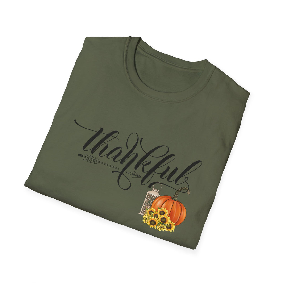 Thankful Pumpkin T-Shirt — Autumn Thanksgiving Tee