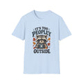 Too Peopley Grumpy Raccoon T-Shirt - Sarcastic Introvert Graphic Tee