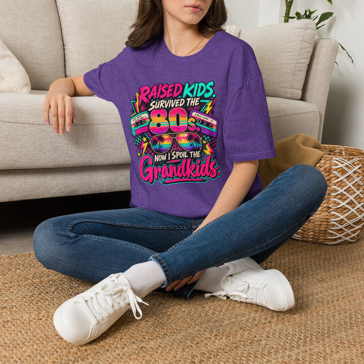 Raised Kids Survived the 80s - Grandkids T-Shirt