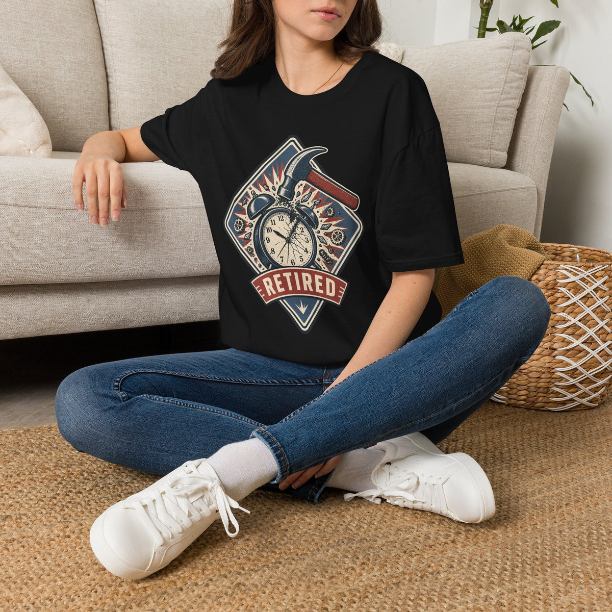 Retro Retired Service Station Tee - Funny Sarcastic Unisex Graphic T-Shirt