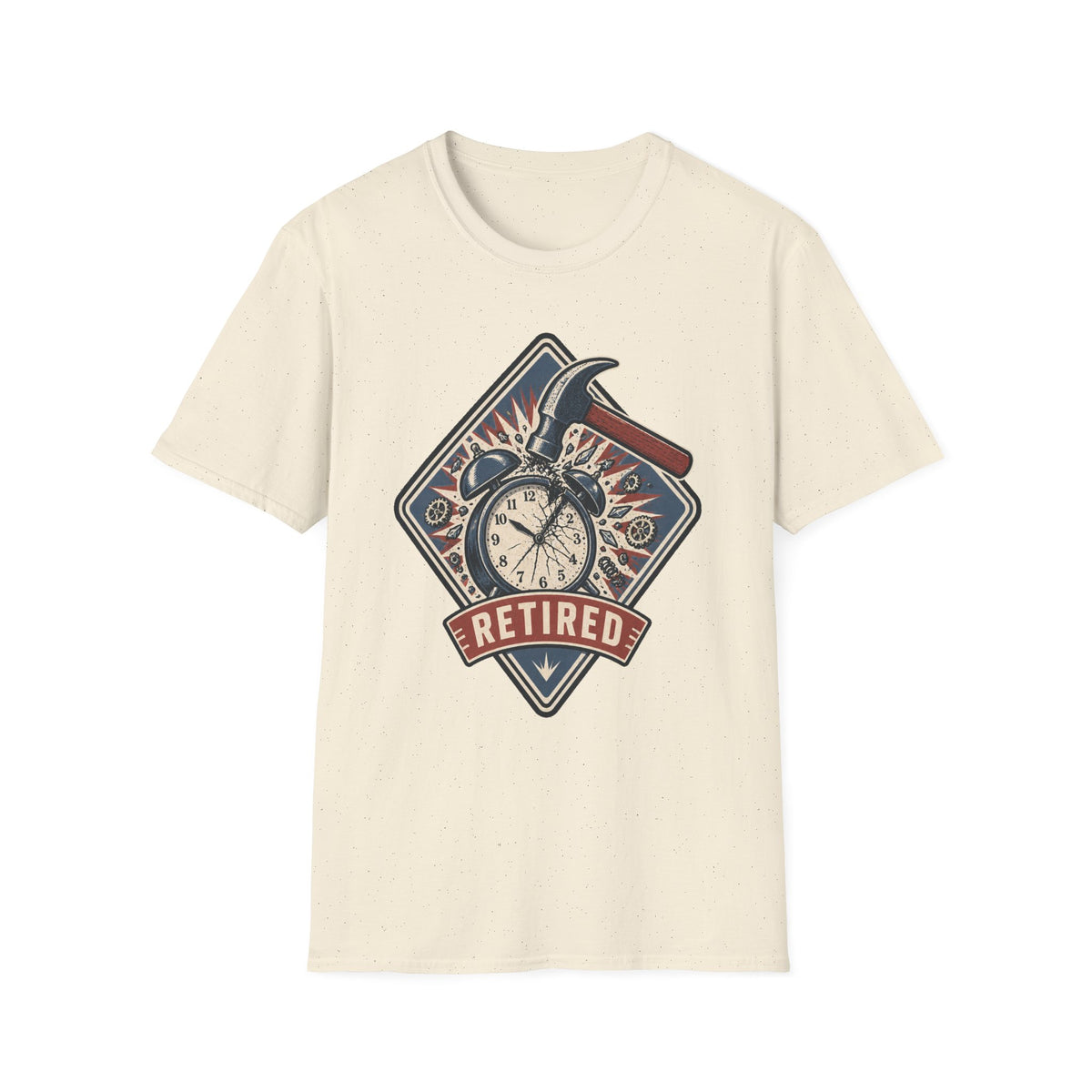 Retro Retired Service Station Tee - Funny Sarcastic Unisex Graphic T-Shirt