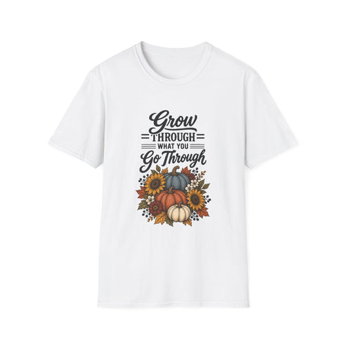 Autumn Pumpkins Motivational Graphic T-Shirt - Fall Unisex Crewneck Tee
