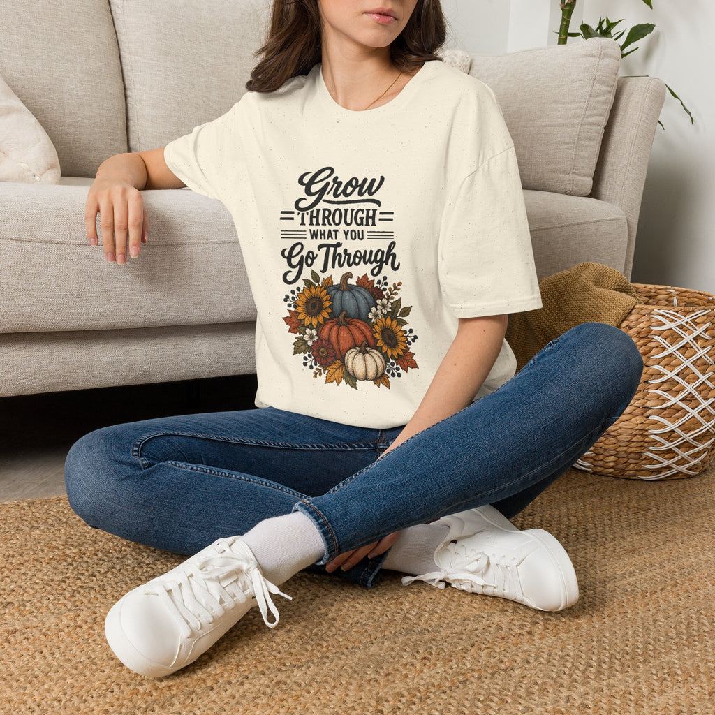 Autumn Pumpkins Motivational Graphic T-Shirt - Fall Unisex Crewneck Tee