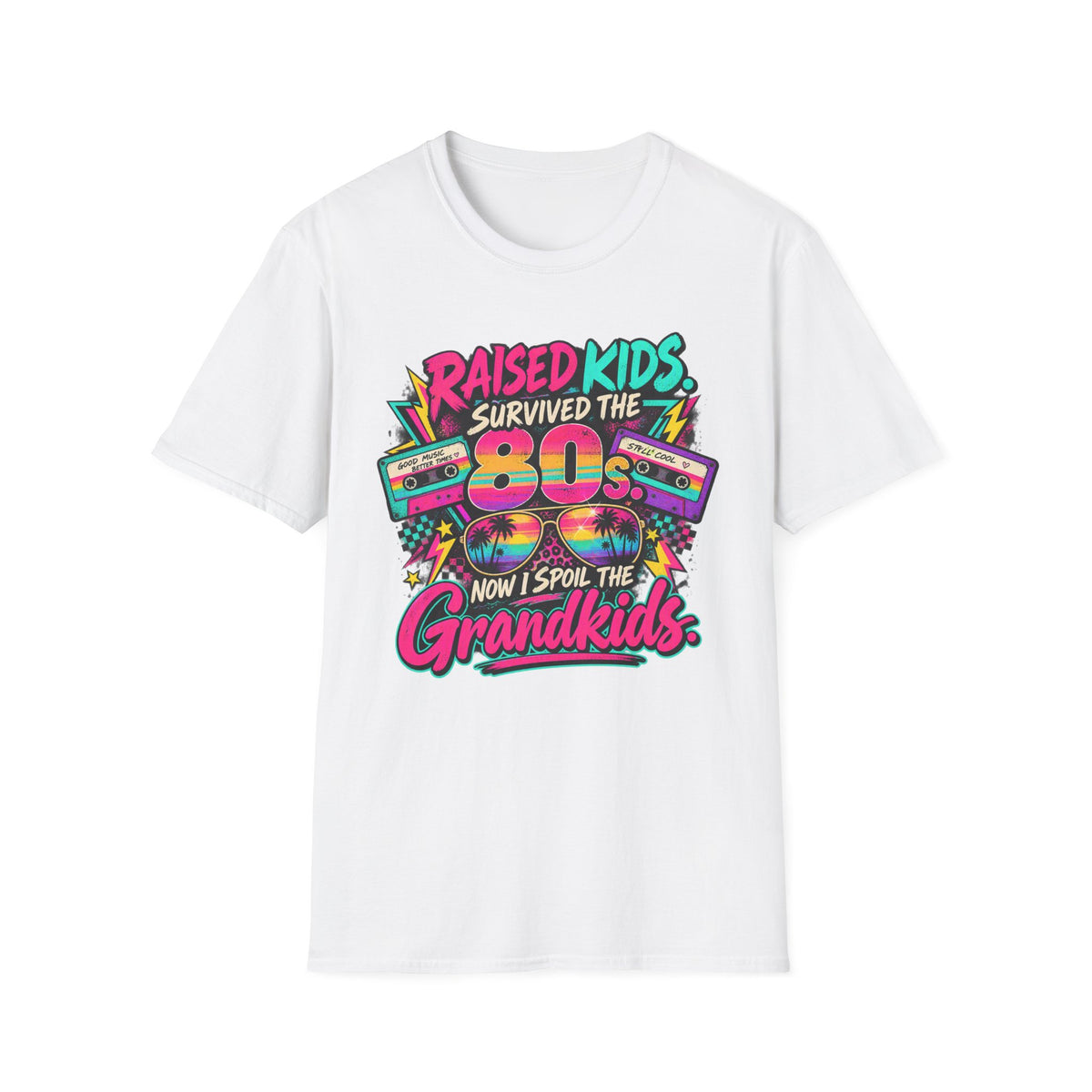 Raised Kids Survived the 80s - Grandkids T-Shirt