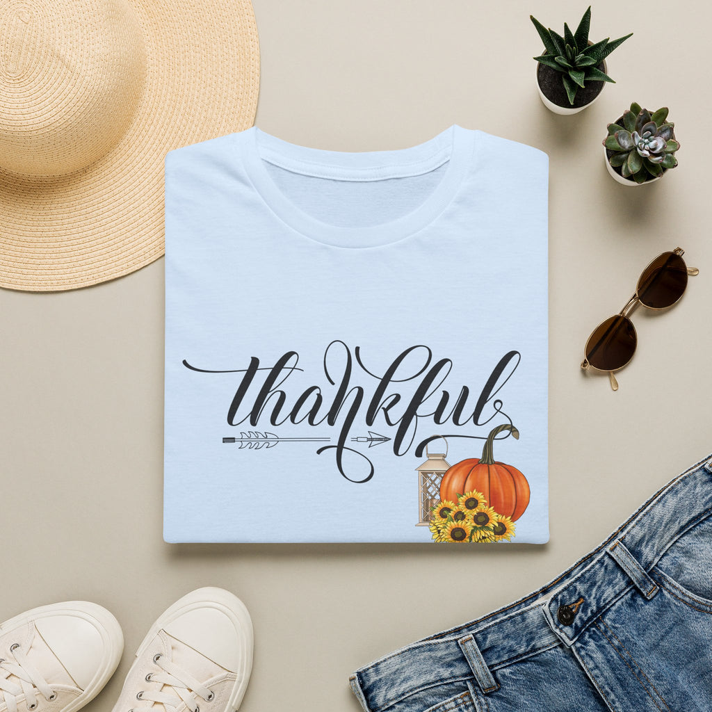 Thankful Pumpkin T-Shirt — Autumn Thanksgiving Tee
