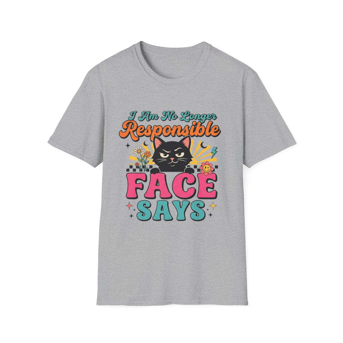 Funny Cat T-Shirt — "My Face Says I'm Not Responsible" Graphic Tee