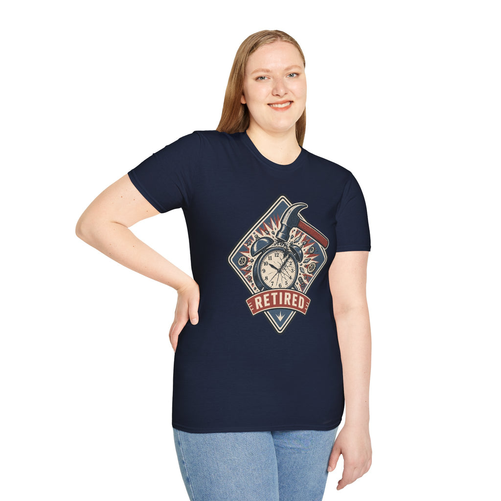 Retro Retired Service Station Tee - Funny Sarcastic Unisex Graphic T-Shirt