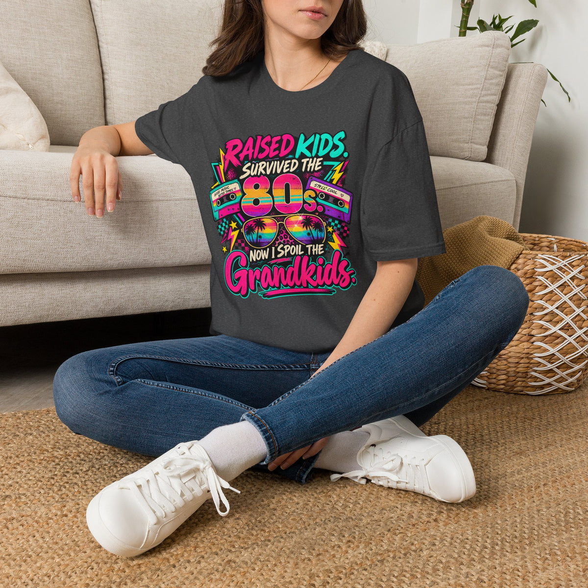 Raised Kids Survived the 80s - Grandkids T-Shirt