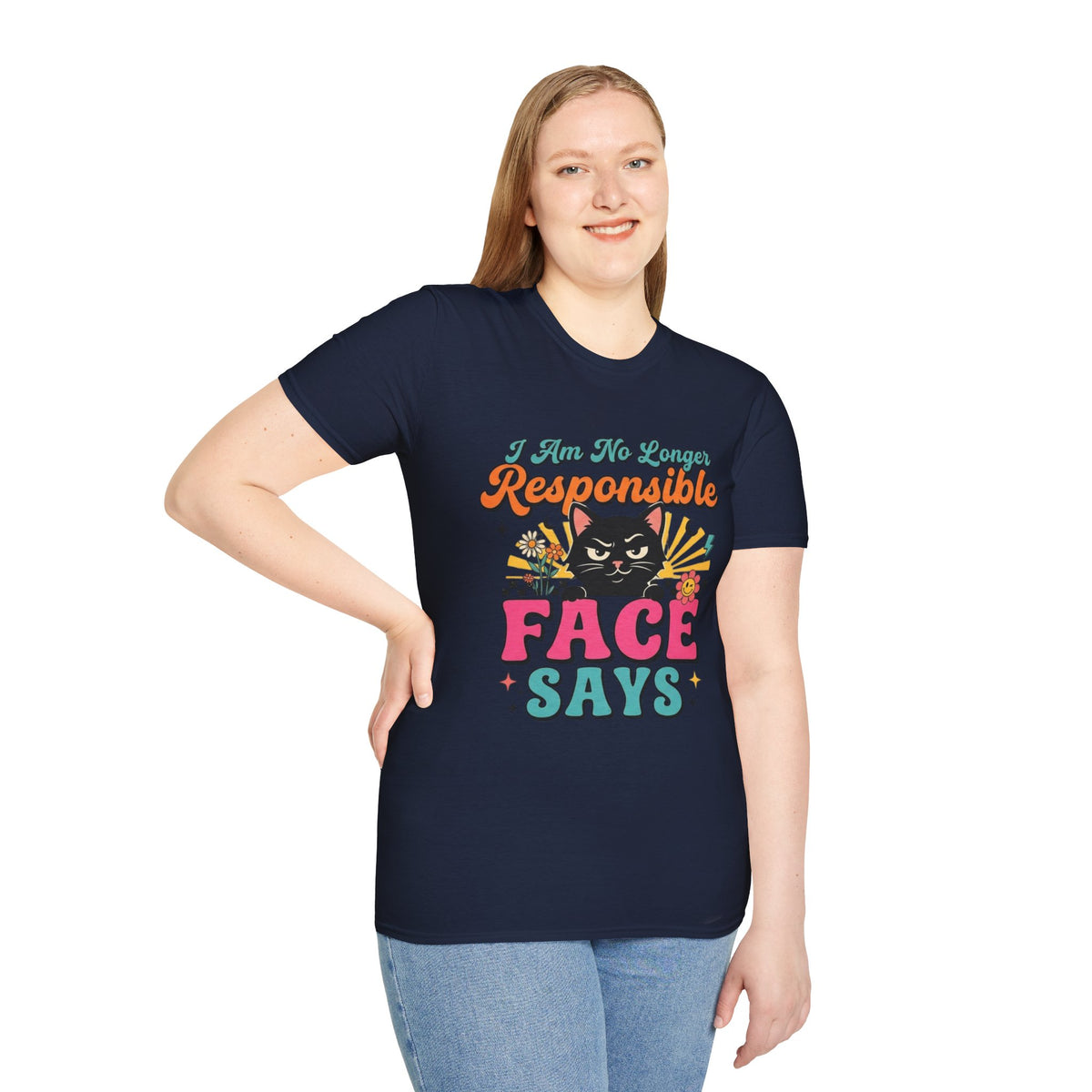 Funny Cat T-Shirt — "My Face Says I'm Not Responsible" Graphic Tee