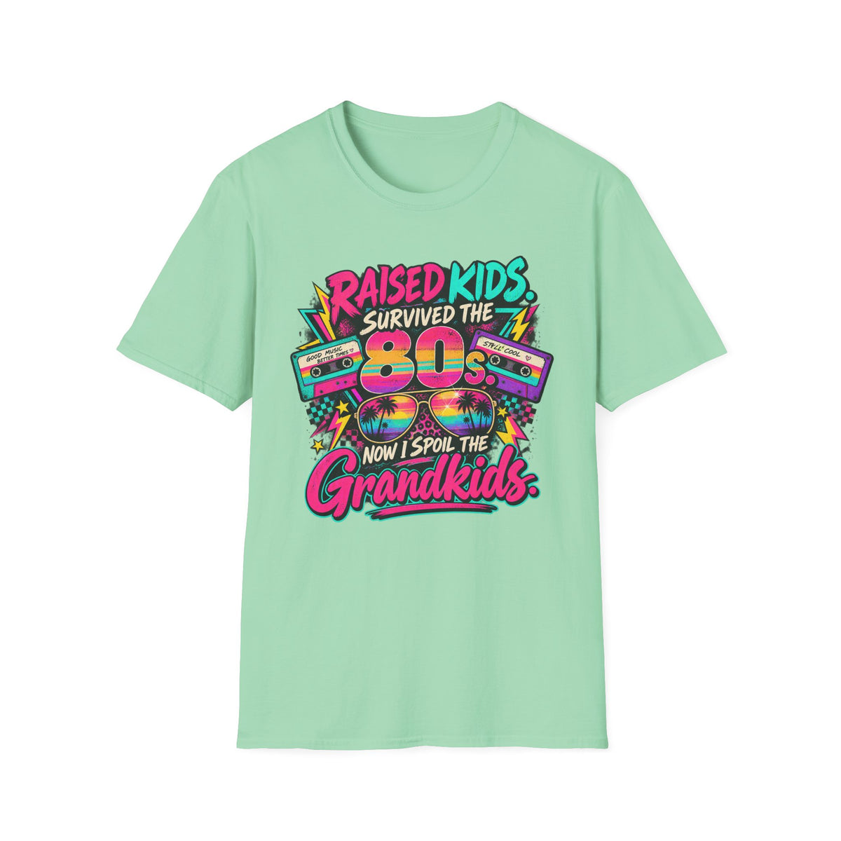 Raised Kids Survived the 80s - Grandkids T-Shirt