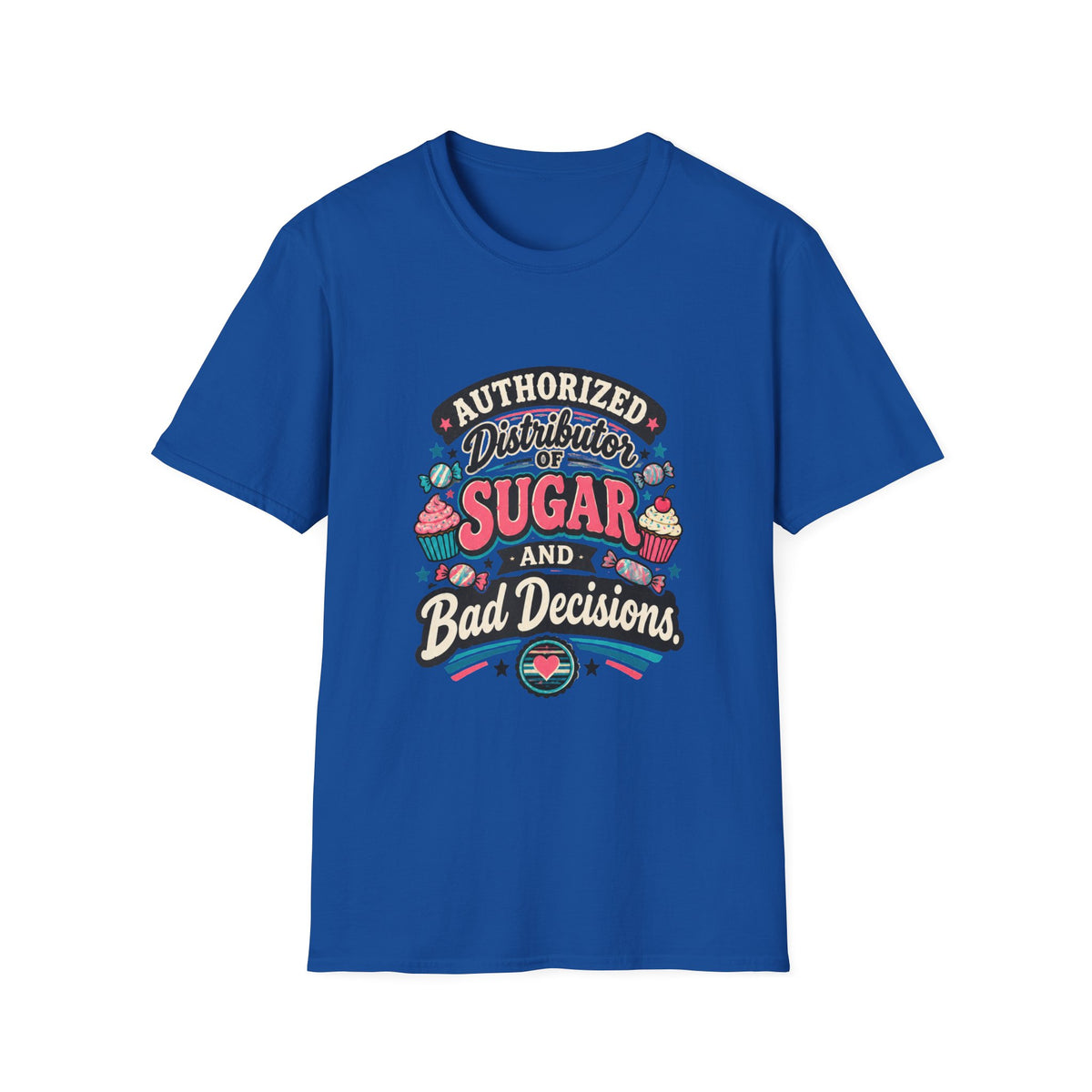 Sugar and Bad Decisions Vintage Graphic Tee - Sarcastic Unisex T-Shirt