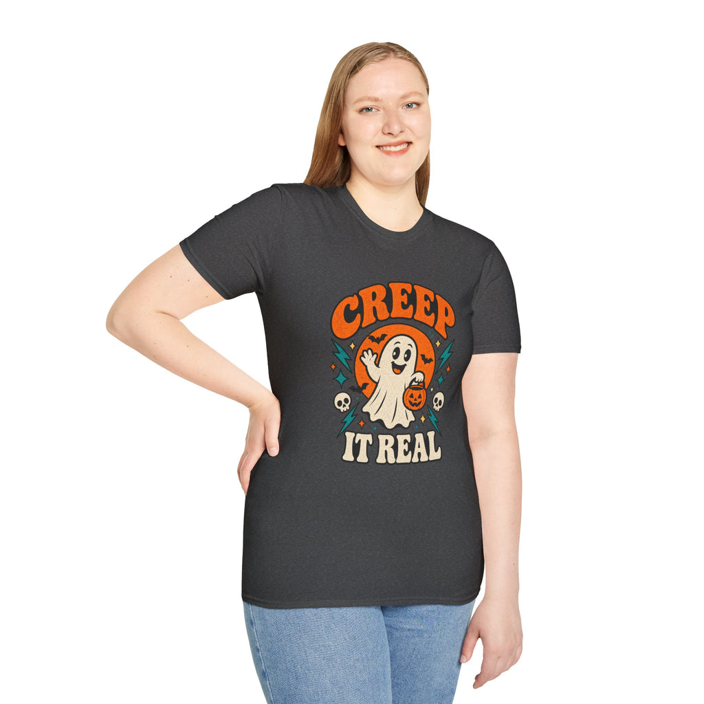 Creep It Real Retro Halloween Tee - Sarcastic Unisex Graphic T-Shirt