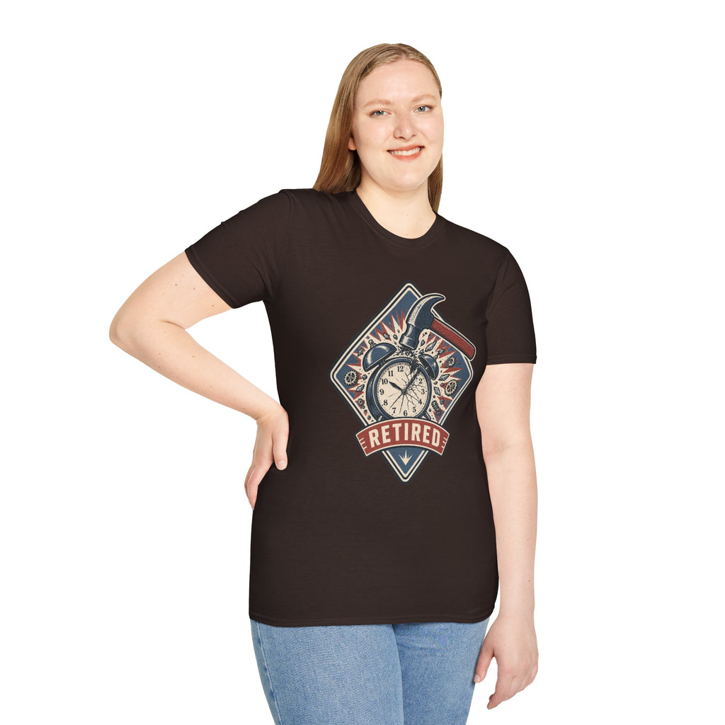 Retro Retired Service Station Tee - Funny Sarcastic Unisex Graphic T-Shirt