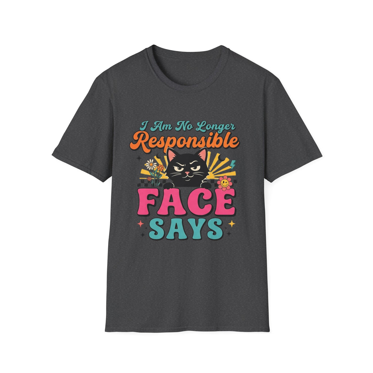 Funny Cat T-Shirt — "My Face Says I'm Not Responsible" Graphic Tee