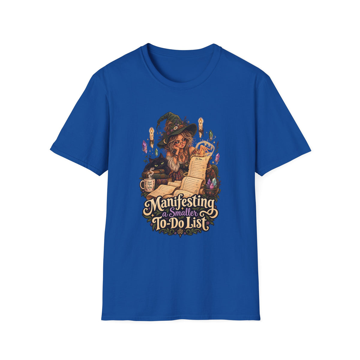 Witchy Manifesting T-Shirt – “Manifesting a Small(er) To-Do List” Graphic Tee