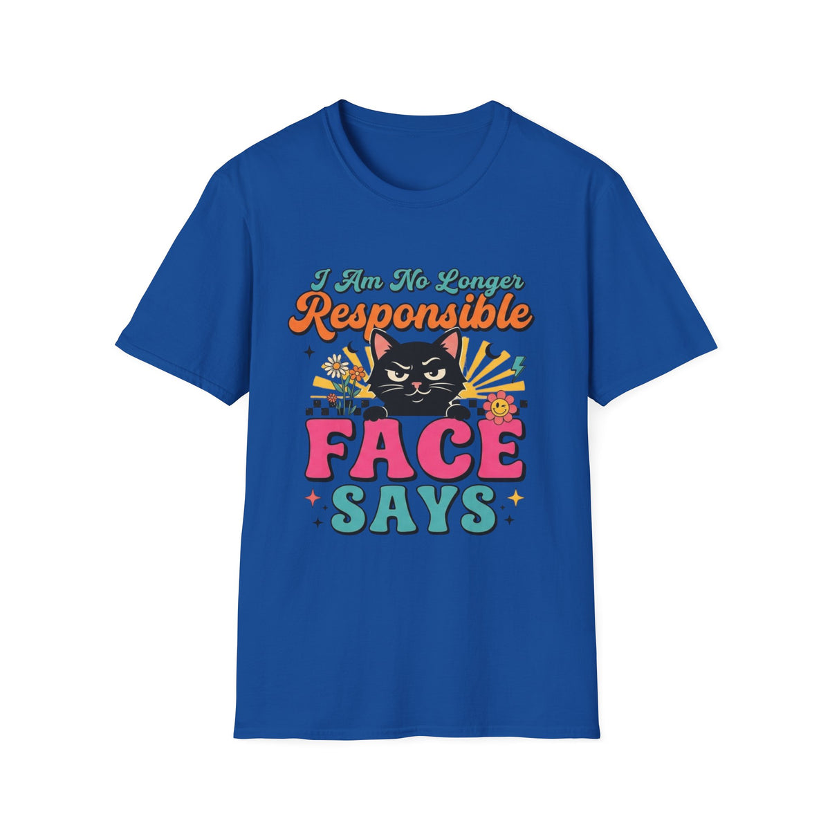 Funny Cat T-Shirt — "My Face Says I'm Not Responsible" Graphic Tee