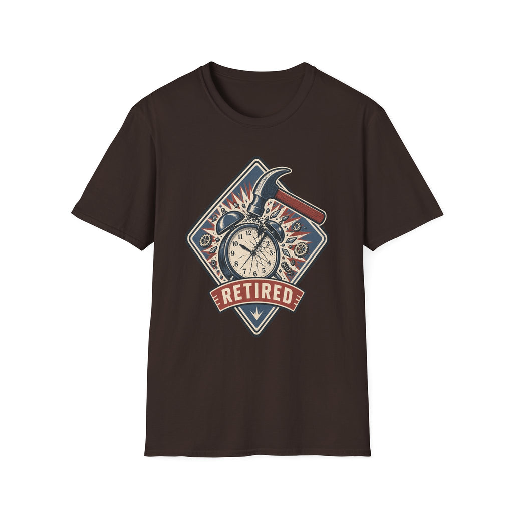 Retro Retired Service Station Tee - Funny Sarcastic Unisex Graphic T-Shirt