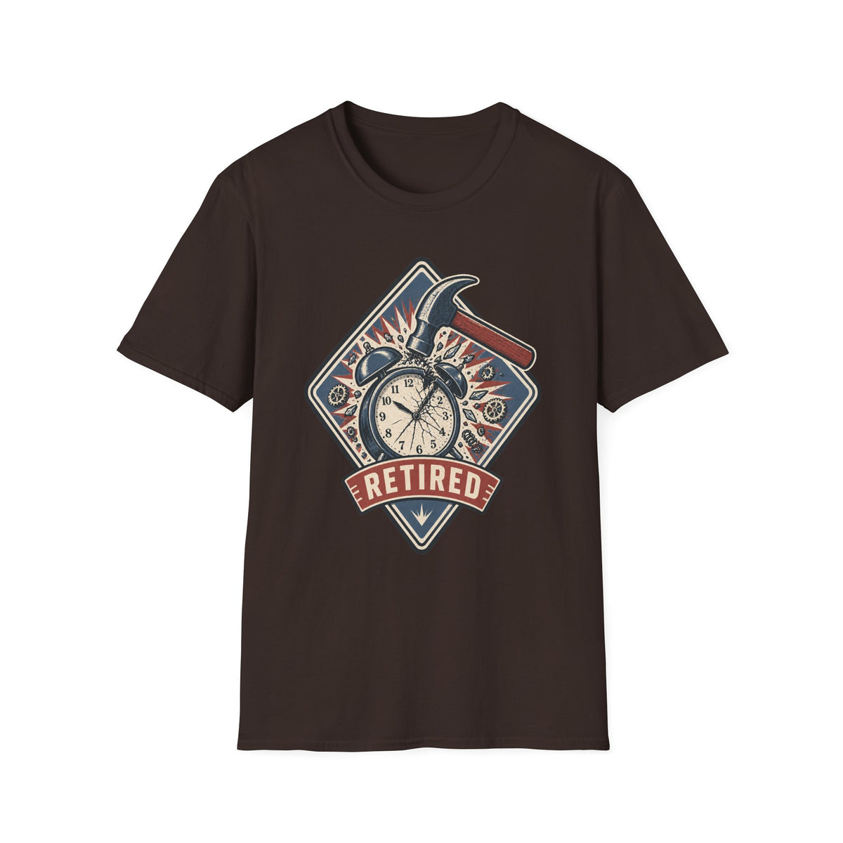Retro Retired Service Station Tee - Funny Sarcastic Unisex Graphic T-Shirt